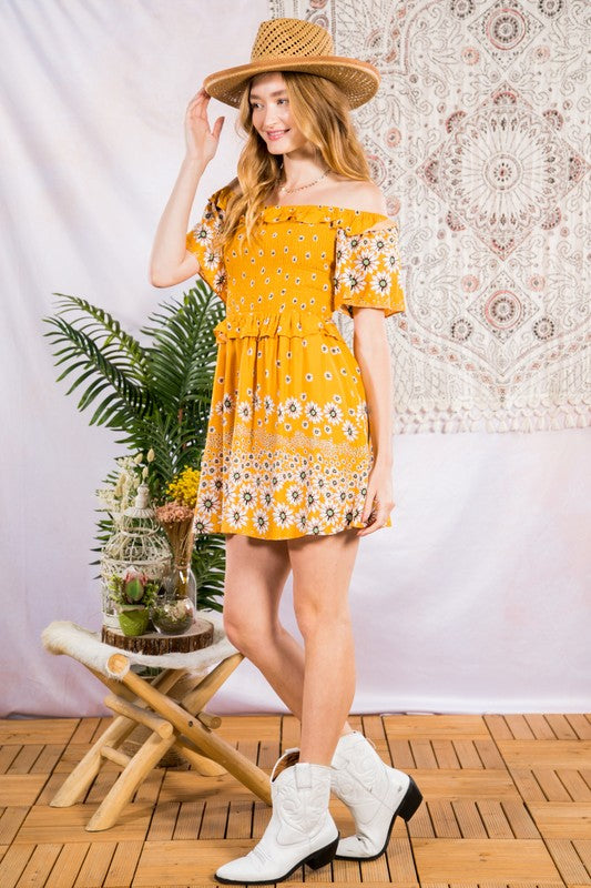 Daisy Mustard Dress