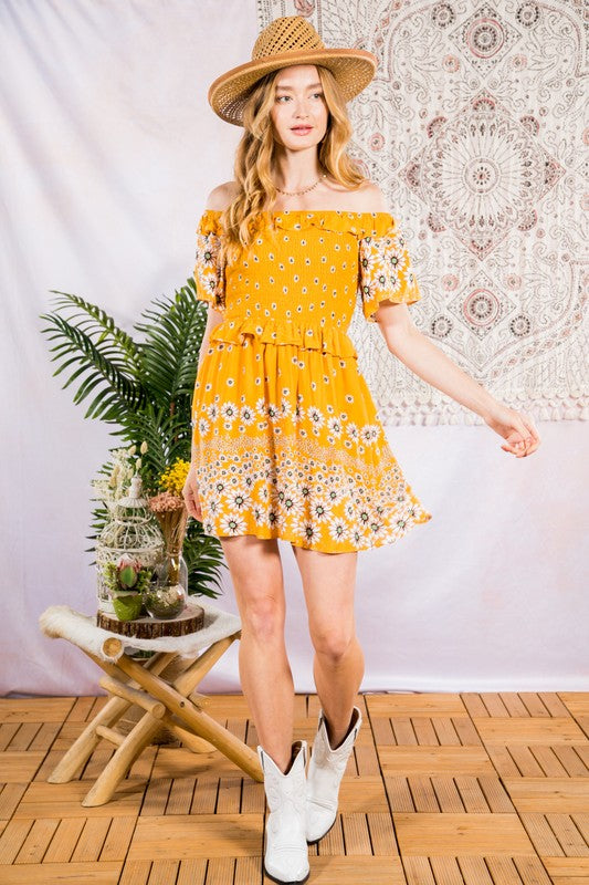 Daisy Mustard Dress