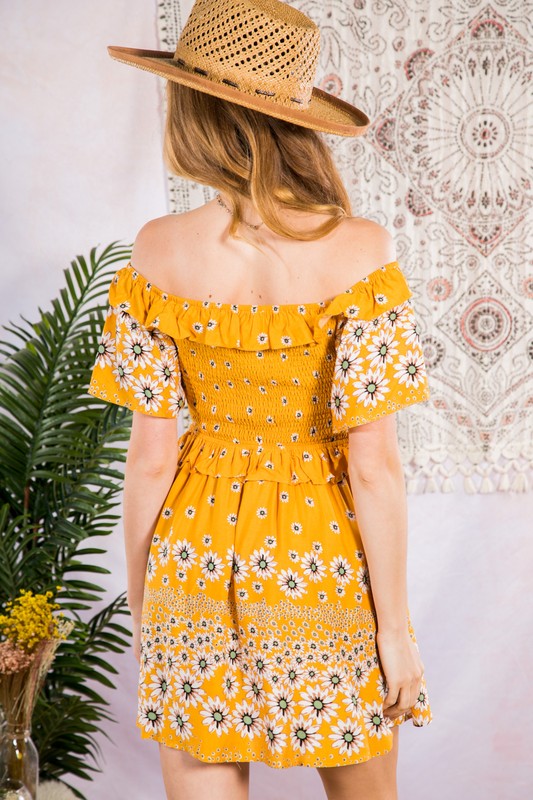 Daisy Mustard Dress