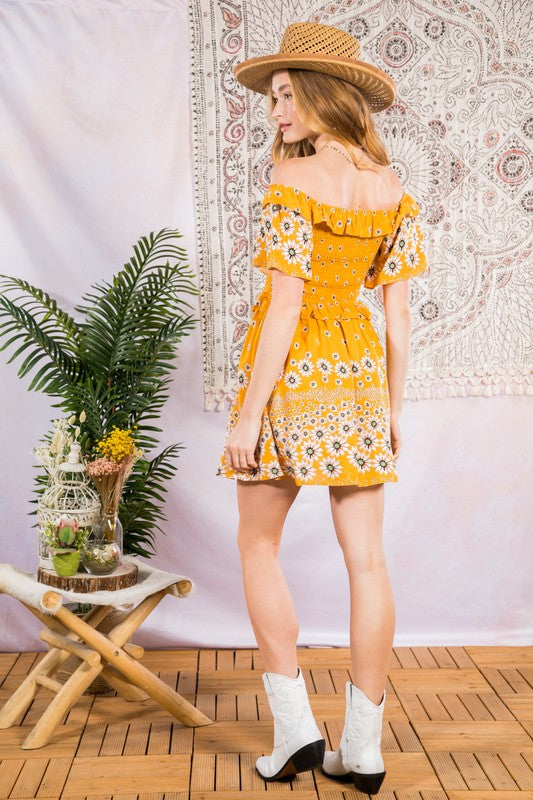 Daisy Mustard Dress