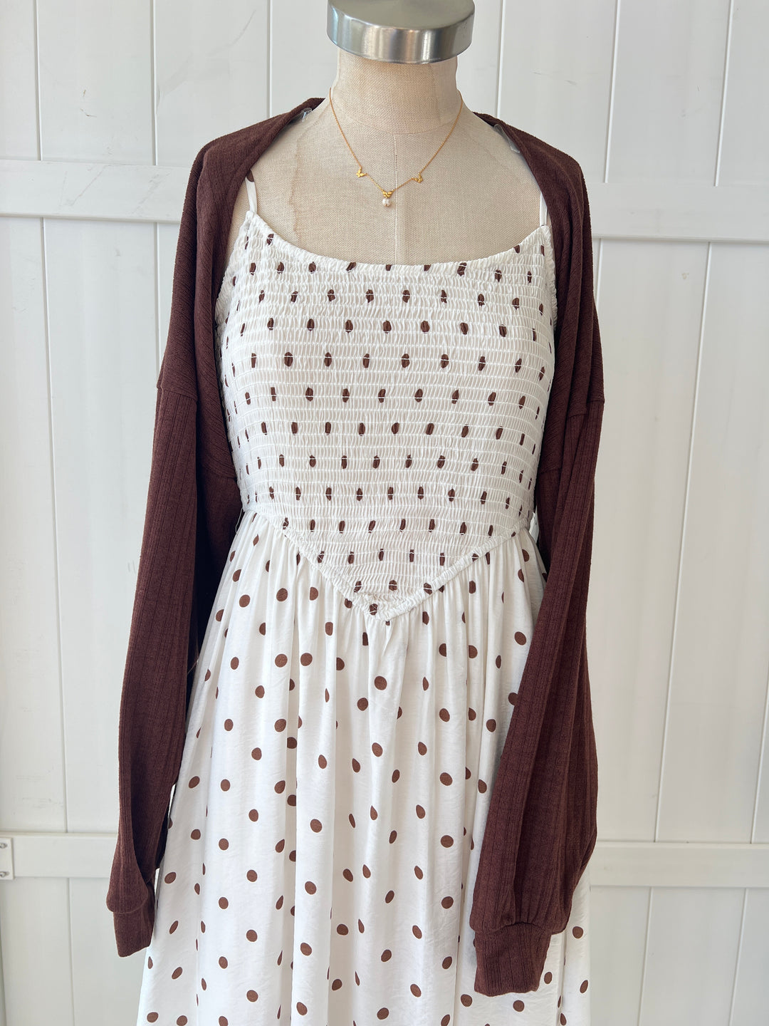 Coco Chocolate Ribbed Shrug