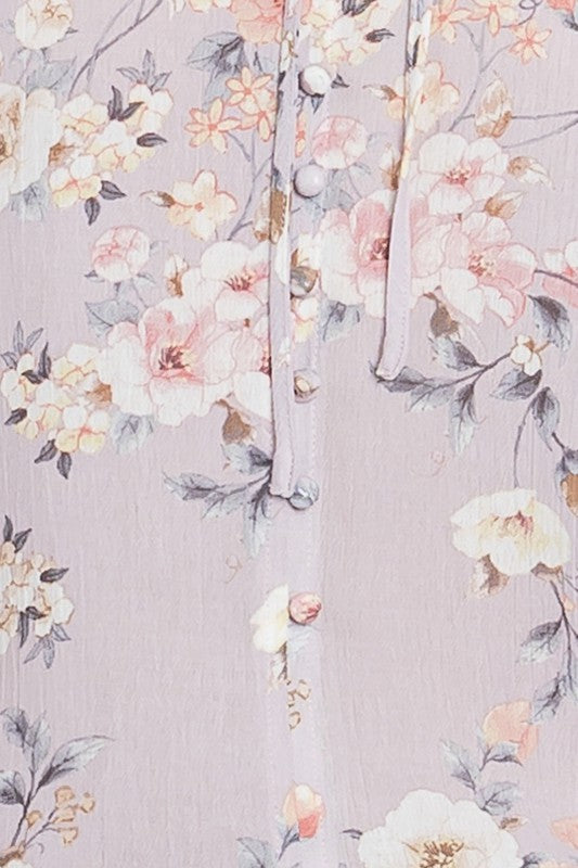 Lavender Floral Blouse