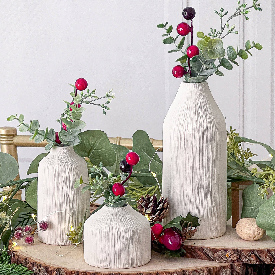 Boho White Vase