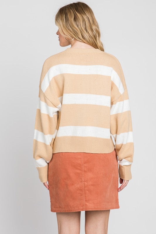 Mellow Striped Crew Neck Sweater