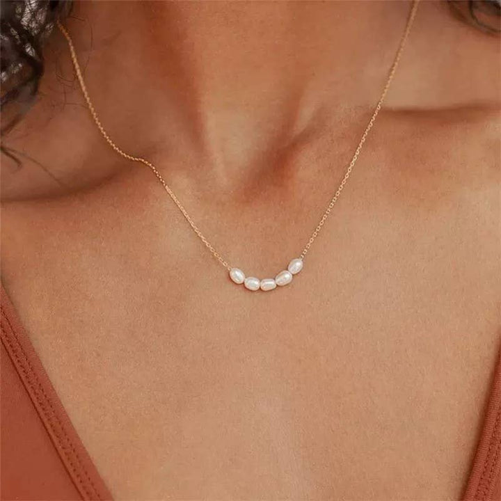 STAINLESS STEEL NON-TARNISH PEARL NECKLACE | 40NK9692