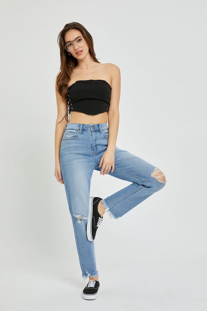 Medium wash Mom jeans