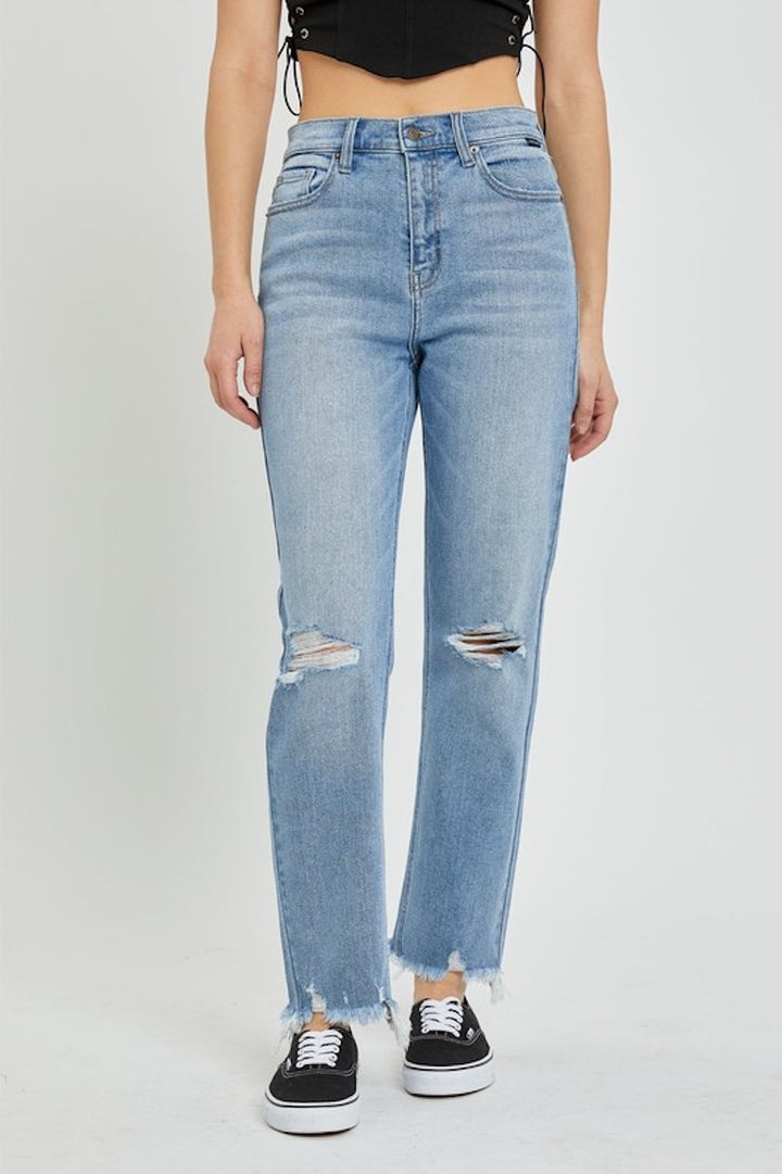 Medium wash Mom jeans