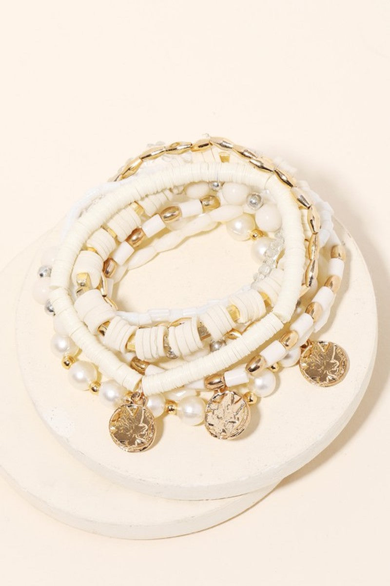 White Stackable Bracelet Set