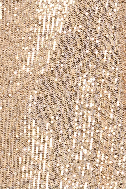 Champagne Sequin Top