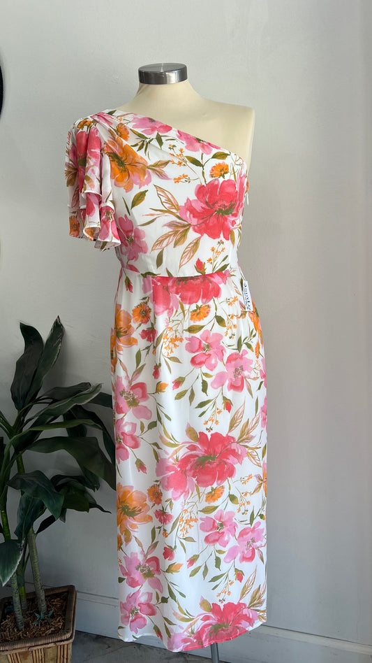 Floral One Shoulder Dress