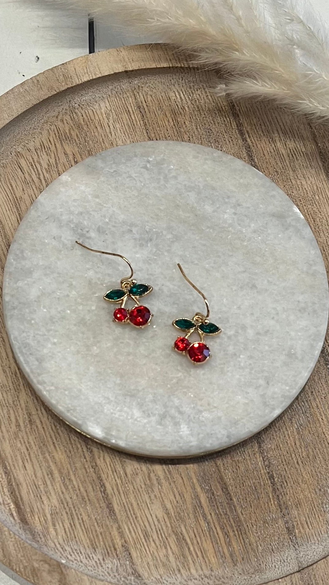 Cherry Gem Earrings