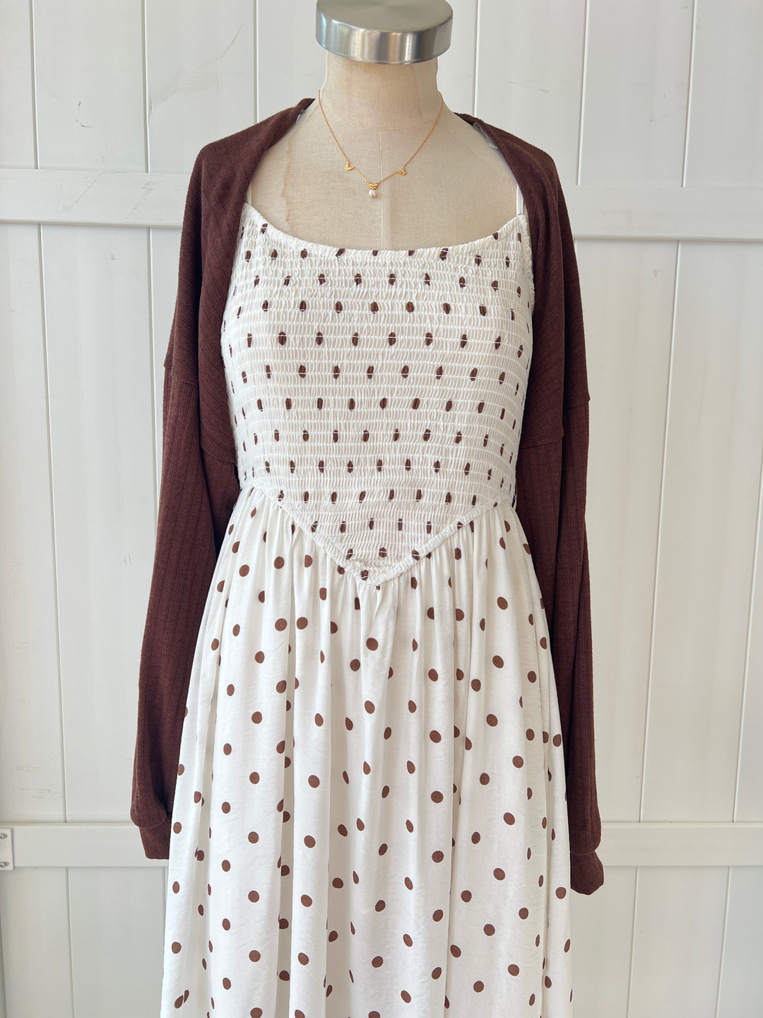 Coco Chocolate Ribbed Shrug