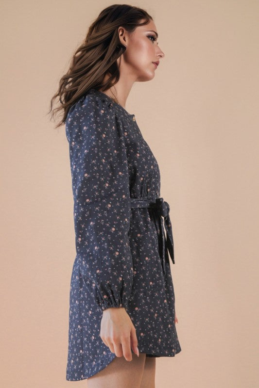 Floral Denim Dress