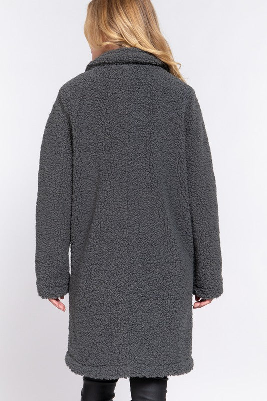 Charcoal Sherpa Coat