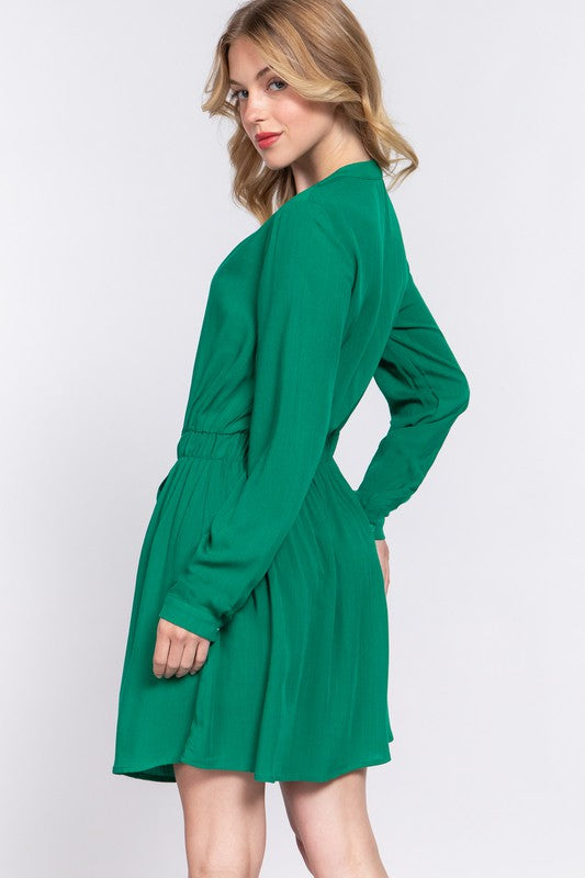 kelly green cocktail dress