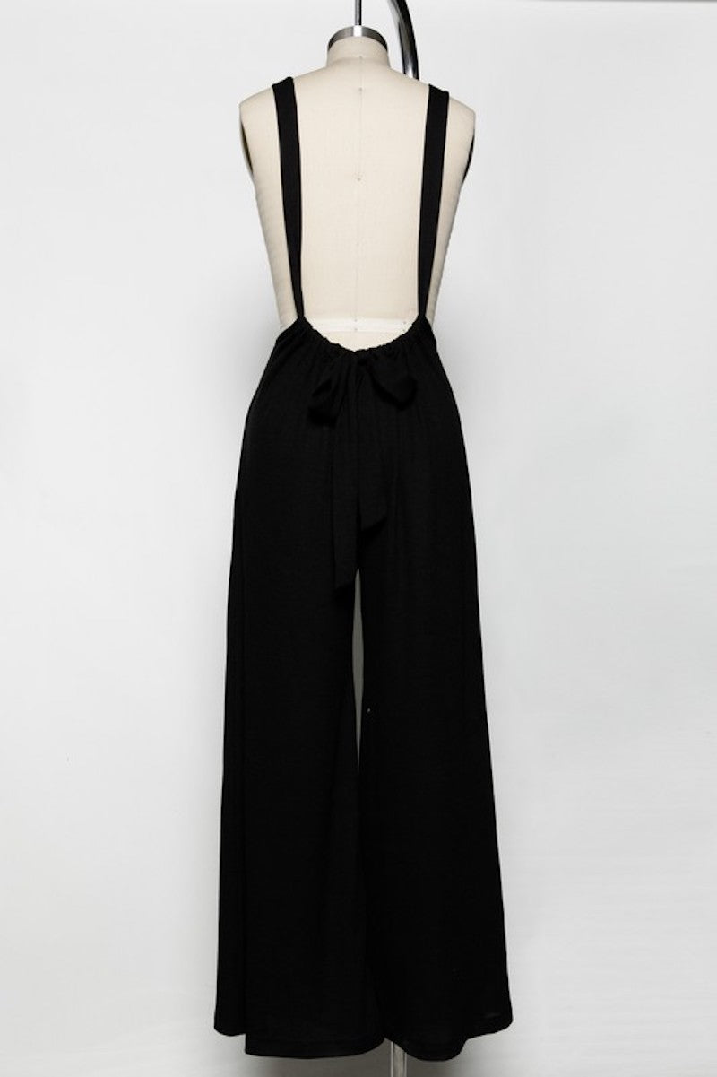 Black knit suspender Jumpsuit – AndyLiz