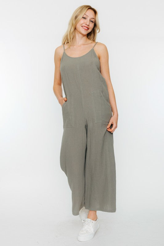 Sage Pocket Jumpsuit