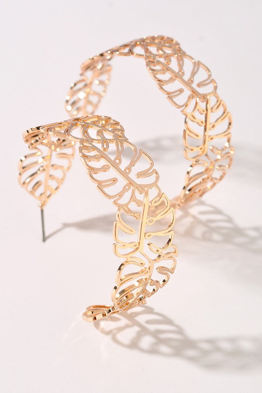 Gold Leaf Hoops