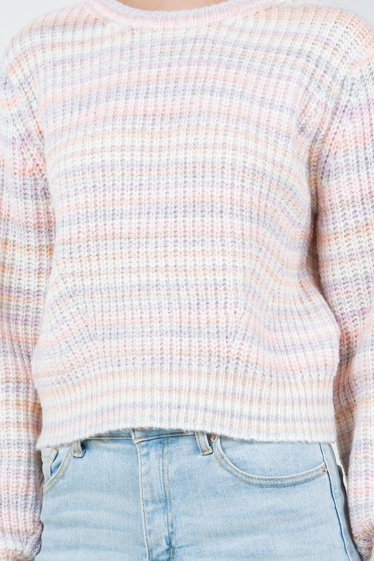 Pastel striped sweater best sale