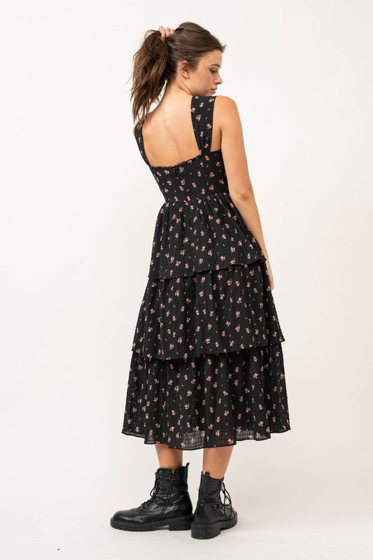 Darling Black Floral Dress