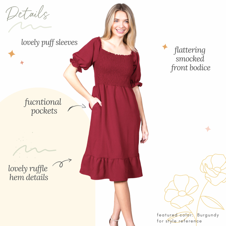 Matching Women's Wine Midi