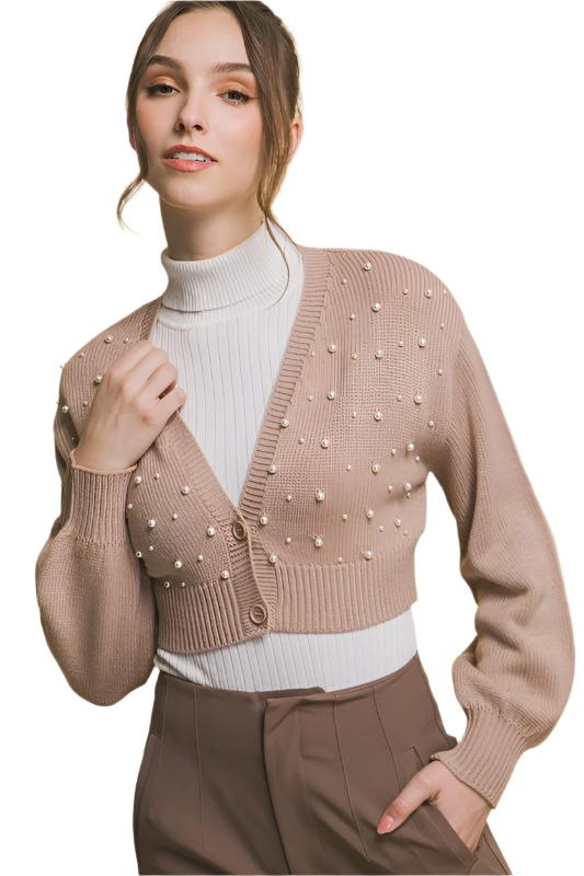 Cropped Pearl cardigan