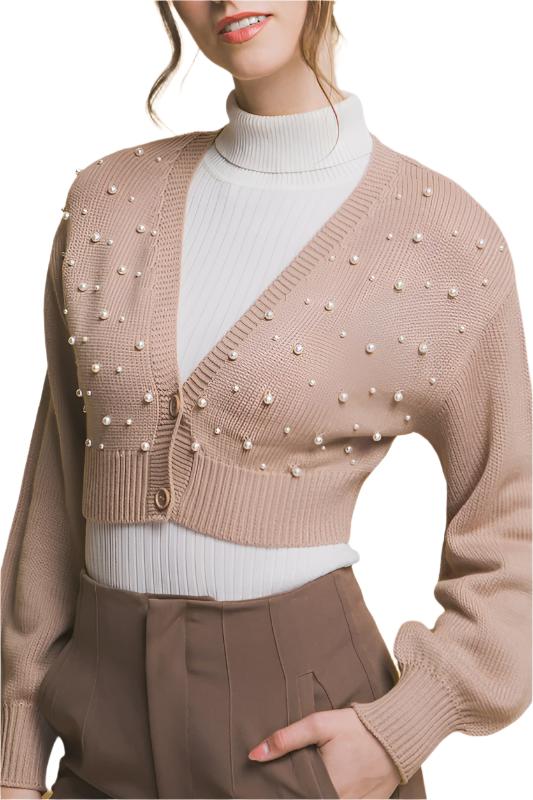 Cropped Pearl cardigan