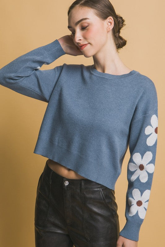 Blue Daisy Sweater