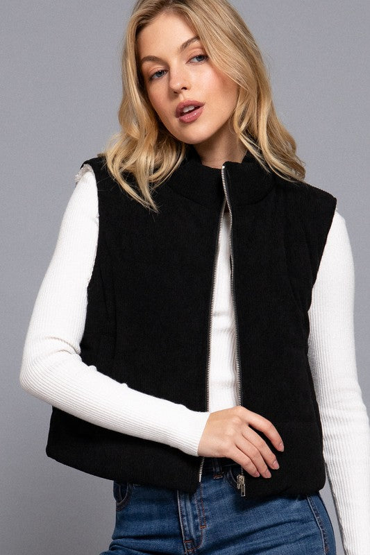 Black Corduroy Vest