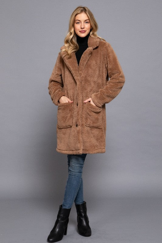 Camel Teddy Coat