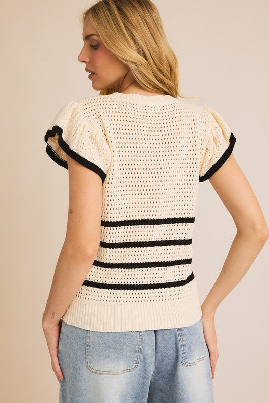 Crochet Stripe Top