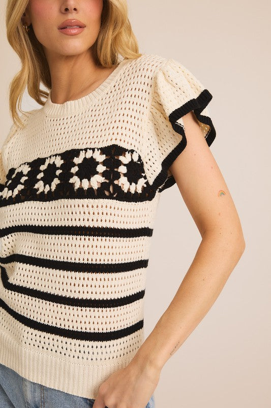 Crochet Stripe Top