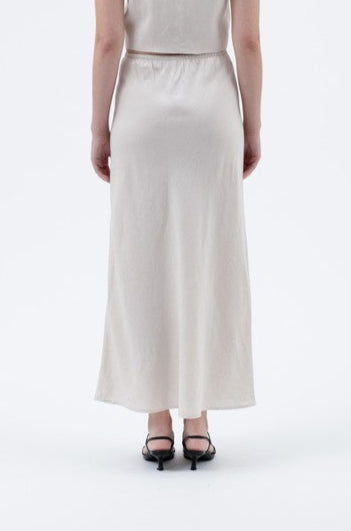Oatmeal Linen Skirt