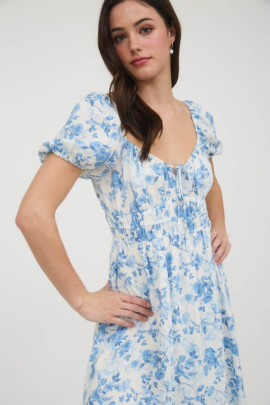 Sky Petals Maxi Dress