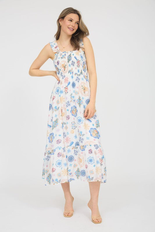Floral Print Midi Dress