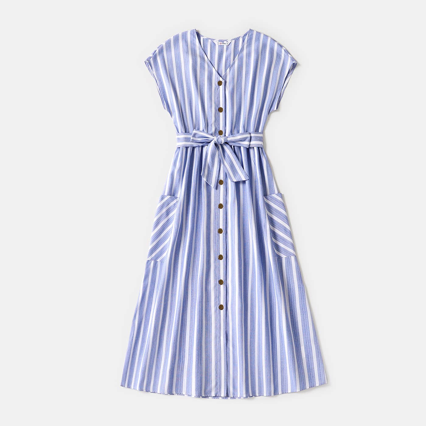 Blue Striped Dress Matching