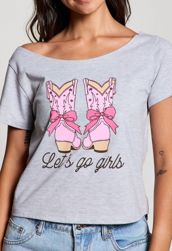 Pink Cowgirl Boots Tee
