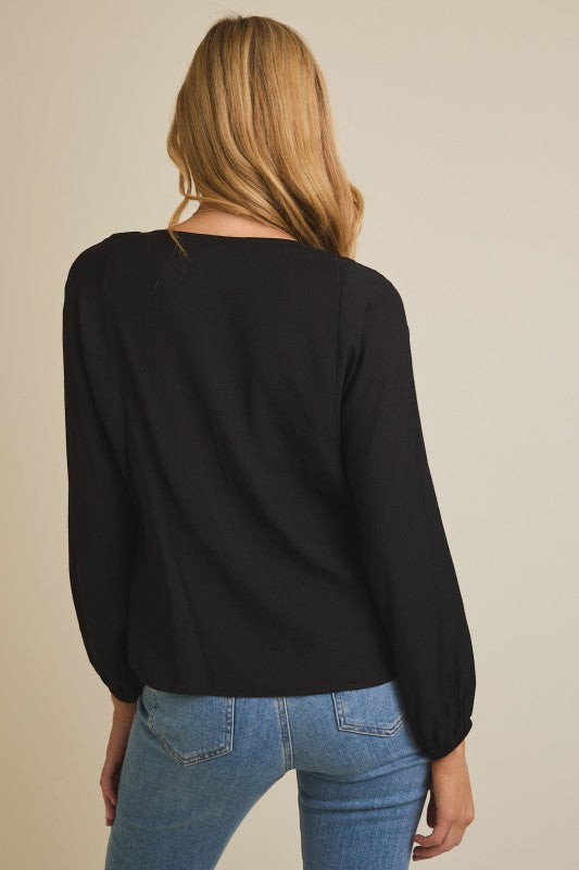 Leslie Black Blouse