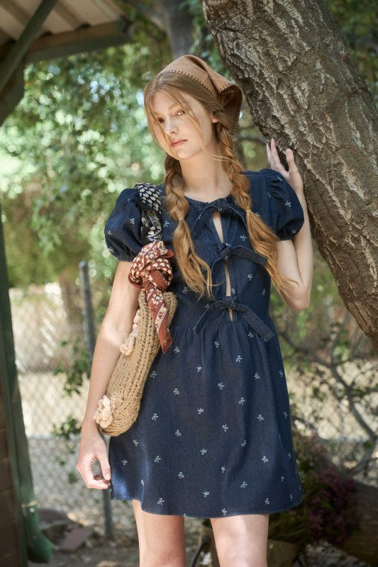 Bow's Denim Dress