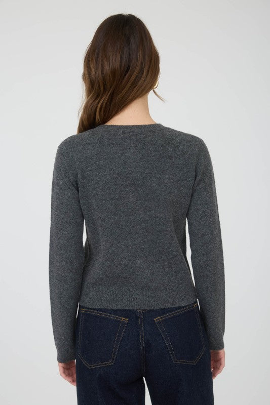 Knit Cardigan in Charcoal