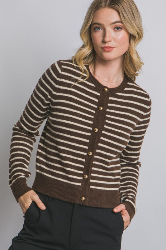 Aubrey’s Stripe Button Cardigan
