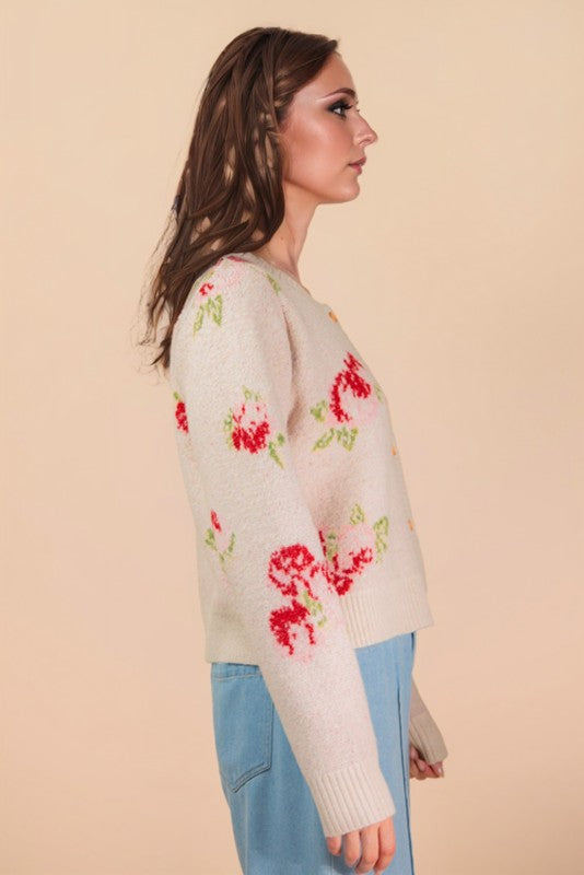 Cozy Rose Cardigan