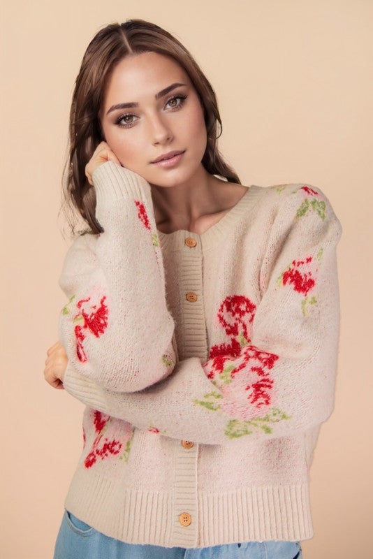Cozy Rose Cardigan