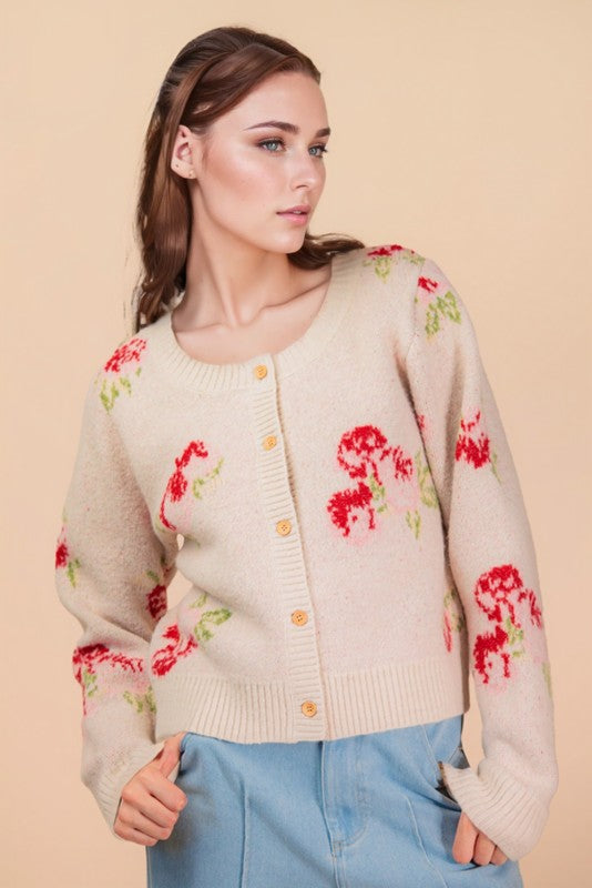 Cozy Rose Cardigan