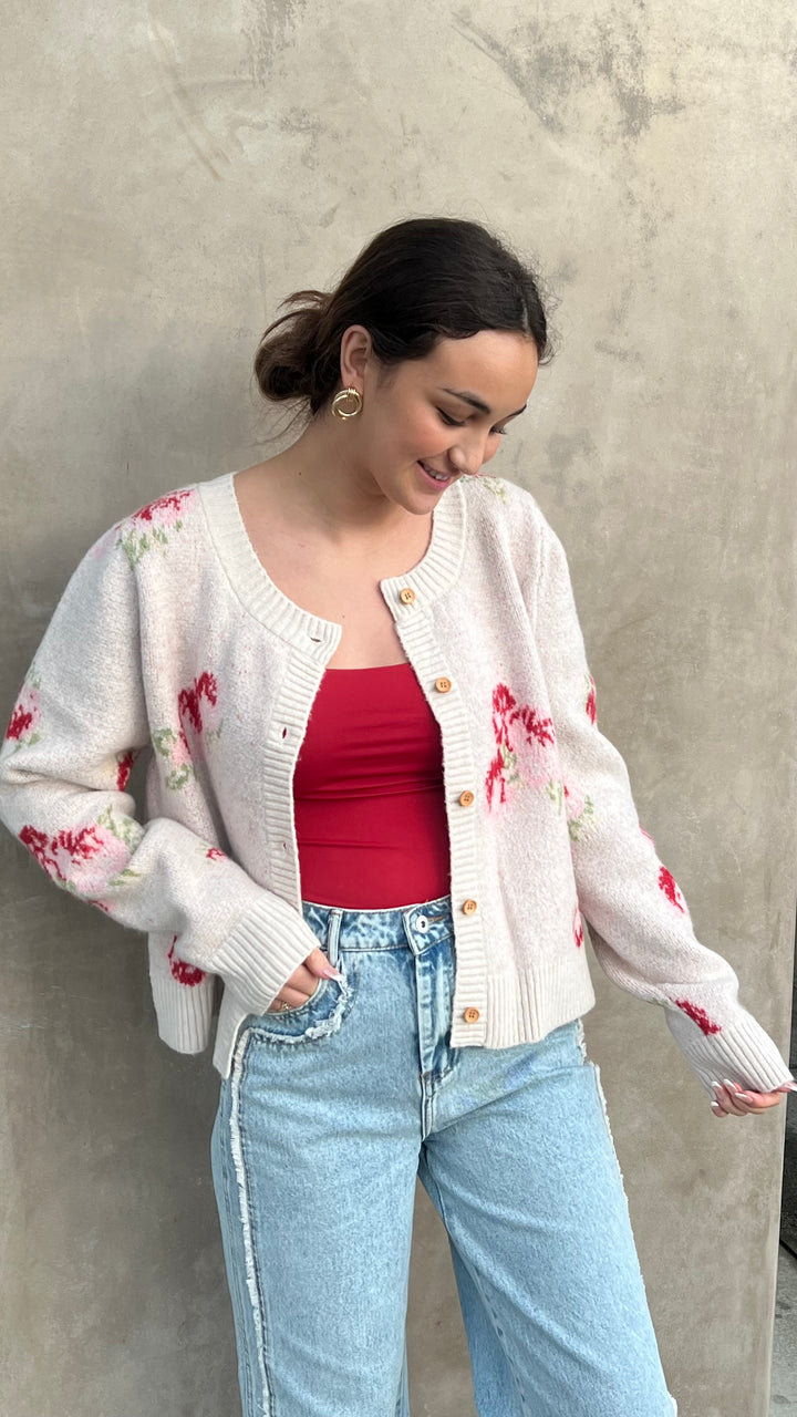 Cozy Rose Cardigan