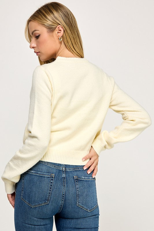 Clara’s Berry Embroidered Cardigan