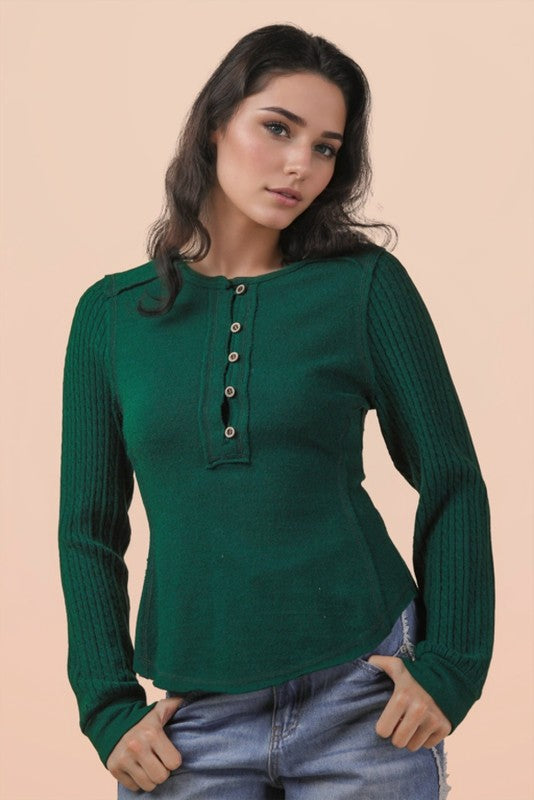 Knit Henley Top