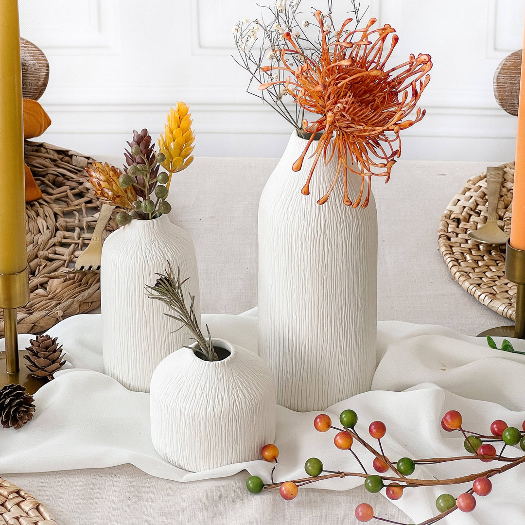 Boho White Vase