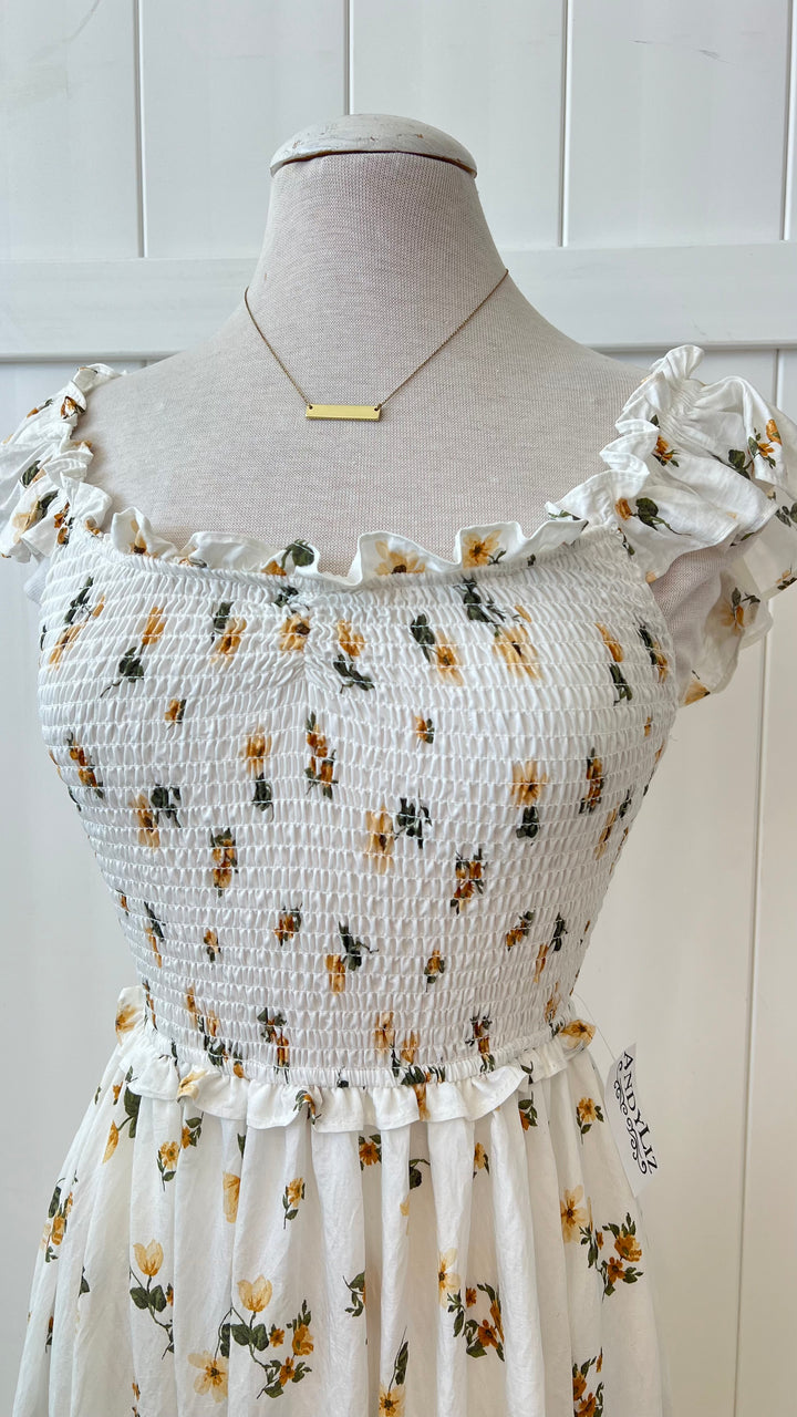 Marigold Floral Maxi Dress