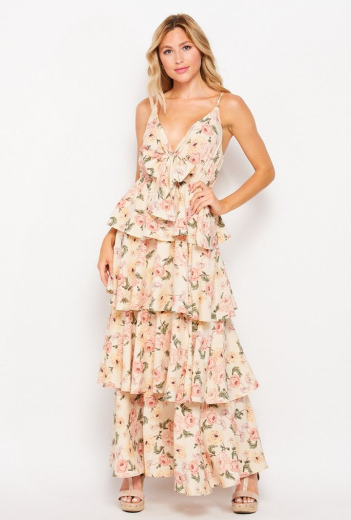 Juliette Ruffle Floral Maxi Dress